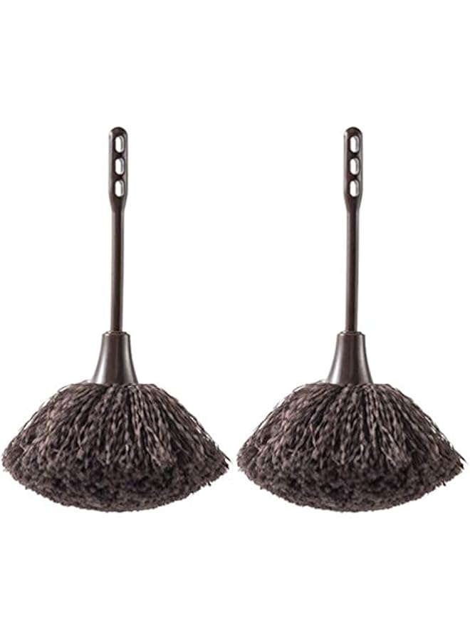 erorex 2-piece long handle feather duster with keyboard brush, portable cleaner brush cleaner duster, suitable for dust in keyboard, computer, laptop, desk and household crevice - Image 1