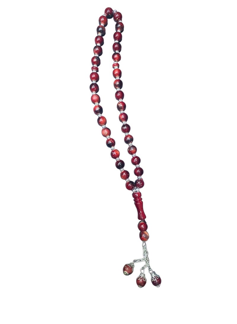 Maroon tasbih prayer beads  - Image 2