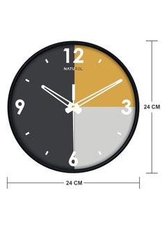 Naturel NATUREL 10 inch Plastic Wall Clock for Home Living Room Bedroom Kitchen Office with Glass  - Image 3