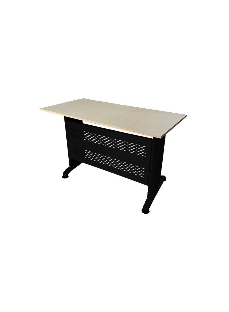 Home Gallery Strong Black Metal Office Desk - Beige 100X60