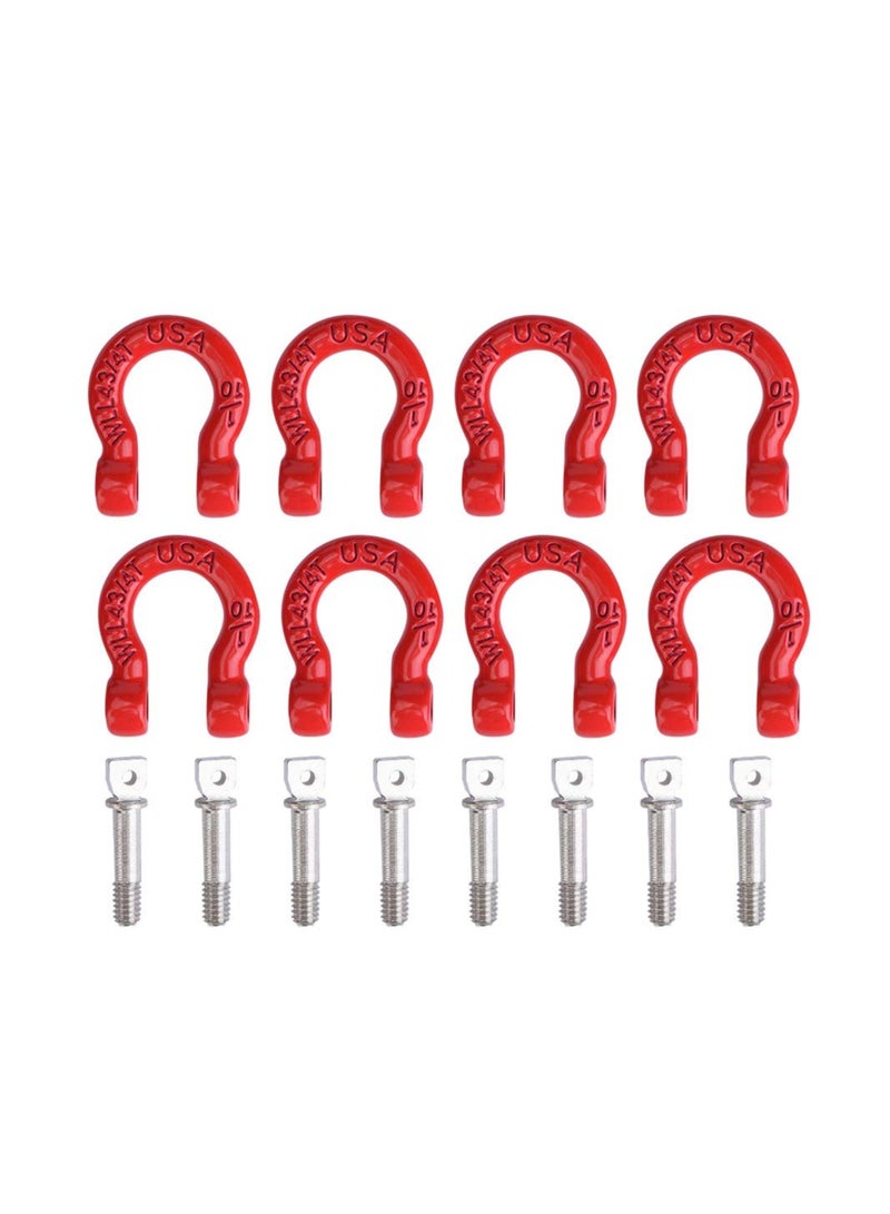 SOLARAE RC Tow Hook, 8pcs Metal RC Trailer Buckle, Tow Shackle Lock Catch Crawler Accessories for RC Climbing Car, Fit for Axial Scx10, Cc01, D90, D110, Tf2 Rc Rock Climbing Car and So on - Image 2