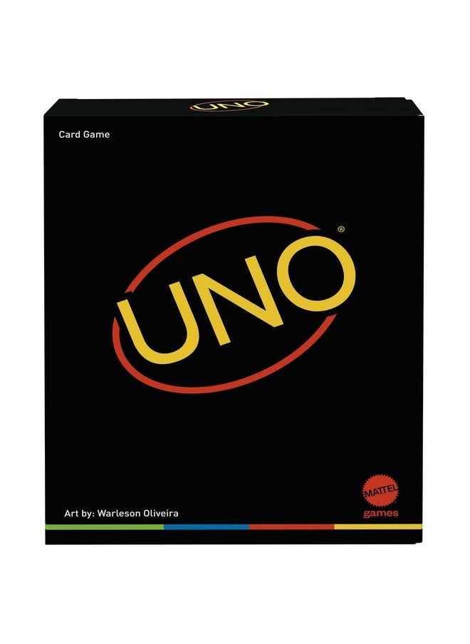 Mattel Games - Uno Minimalista Card Game Featuring Designer Graphics By Warleson Oliviera 108 Cards Kid Family & Adult Game Night Unique Design Lovers Ages 7 Years & Older - Image 1
