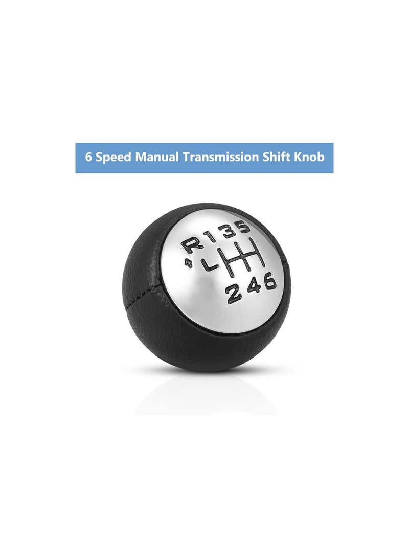 GGOOT Gear Shift Lever Knob, 6 Speed Black/Silver Plastic Gear Shift Knob Head, Ergonomic Design for Peugeot 307 308 3008 407 5008 807 Citroen C3 C4 C8  - Image 4