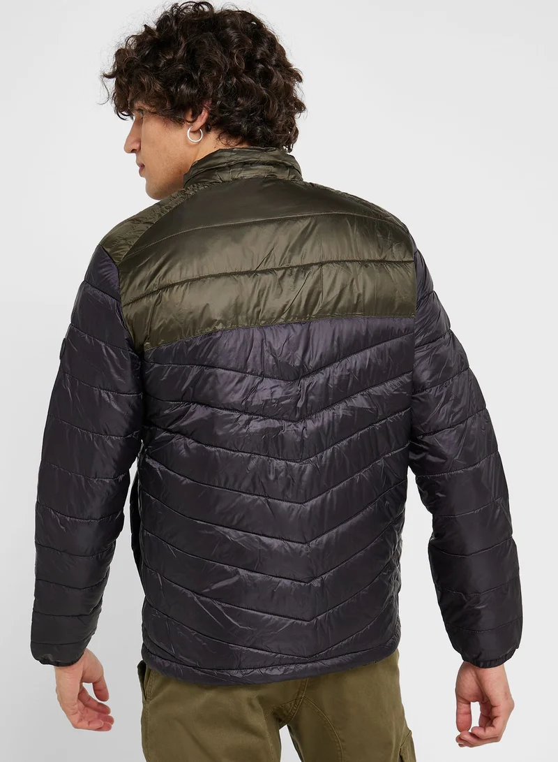 JACK & JONES Colour Block Puffer Jacket