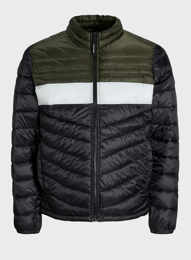 JACK & JONES Colour Block Puffer Jacket
