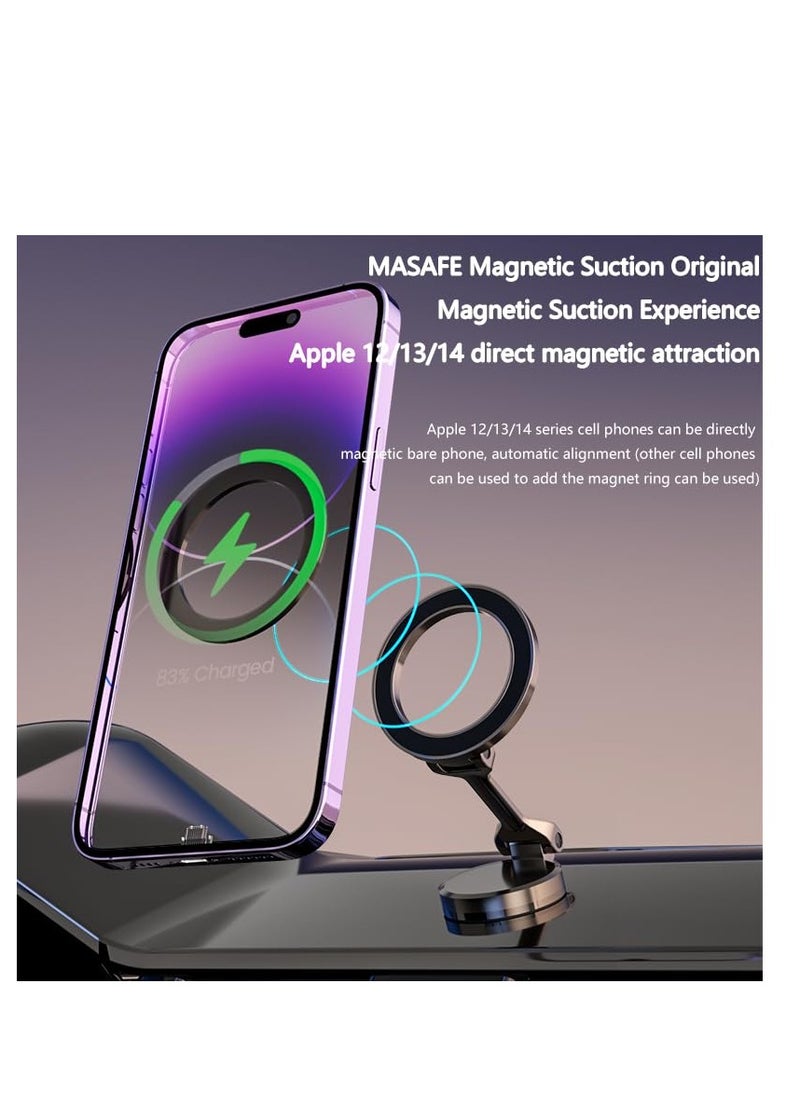 SYOSI - Magnetic Car Phone Holder, Air Vent Magnetic Charger Car Mount,  Adjustable Phone Mount for Car, Suitable for iPhone 14/13/12 Pro Max Plus Mini& MagSafe Case (Grey) - Image 1