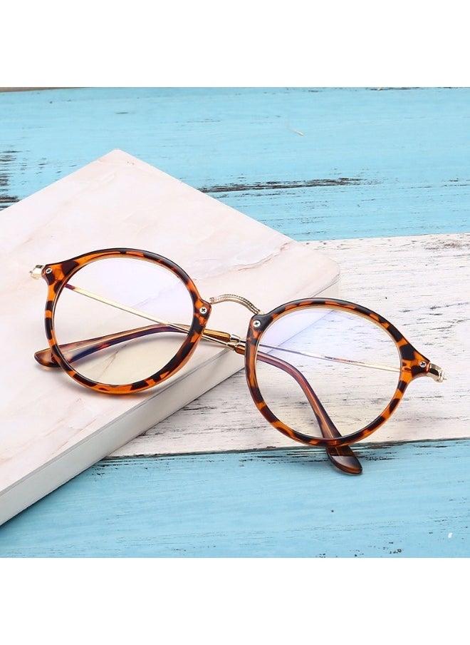 HALAMODO - Women Vintage Glasses Frames Round Eyewear Computer Glasses 99% Blue Light Blocking Anti Eyestrain & UV Glare Protection Glasses - Image 1