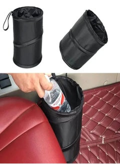 AROAQ Foldable Trash Can Garbage Bin Mini Car Storage Container Waterproof for Organizer Holder Universal Auto Interior Accessories Collapsible Pop up Water Proof Bag  - Image 2