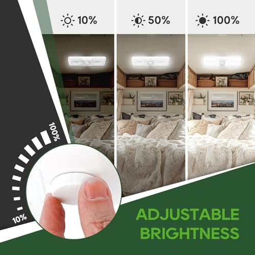 RVGUARD RV LED Ceiling Double Dome Light, 12V LED Lights, Interior Light with Adjustable Brightness & Memory Function, 6500K Cold White, for RV, Trailer, & Camper Van, 5 Pack - Image 2