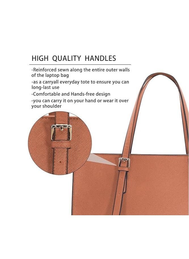 Generic - Laptop Bag for Women Waterproof Lightweight Leather Computer Tote Bag - Image 1