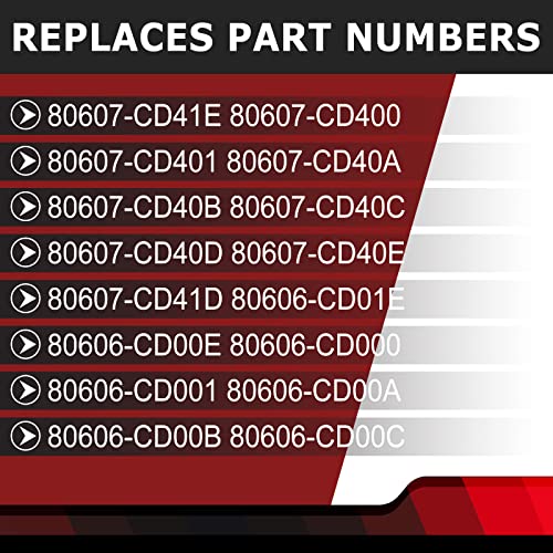 FEXON 1 Pair Exterior Outside Door Handle Compatible with Nissan 350Z 2003-2009 Left Driver and Right Passenger Side Replaces 80607-CD41E 80606-CD01E Silver - Image 4