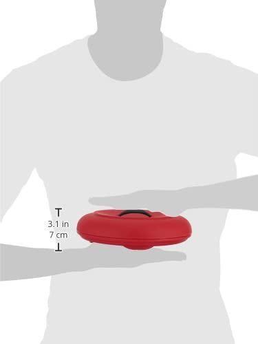 Dexas Microwavable Tortilla Warmer 8.5"x 8.5"x 2.5", Red Color. Ideal for tortillas, breads, pancakes, pita bread, corn breads - Image 3
