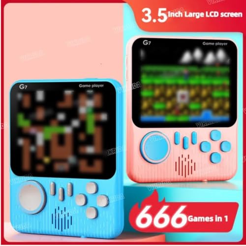 VikriDA Retro Handheld Game Console 666-in-1, Built-in Classic Video Games | Portable Gaming Console for Kids & Adults | Rechargeable Battery | TV Output - Image 2
