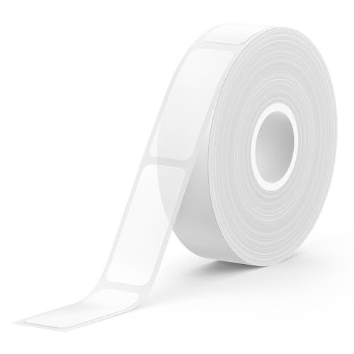 SUPVAN E10 & E11 Label Maker Tape, 0.47'' × 1.18'' (12mm × 30mm) 220 Labels/Roll Transparent Genuine Laminated Thermal Label Tape Refill, Waterproof Oilproof Auto Detect Labels, Black on Transparent - Image 1