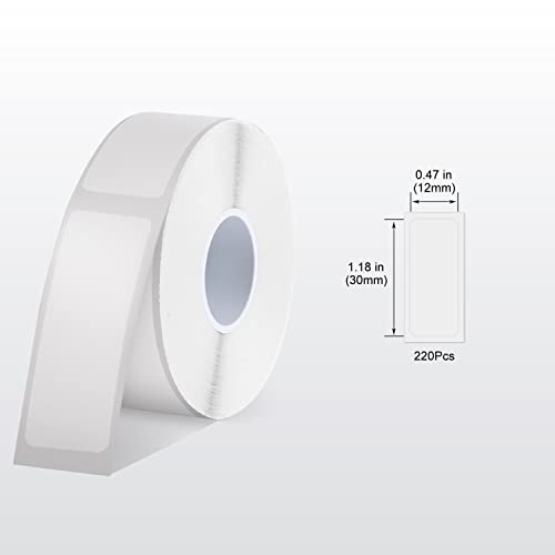 SUPVAN E10 & E11 Label Maker Tape, 0.47'' × 1.18'' (12mm × 30mm) 220 Labels/Roll Transparent Genuine Laminated Thermal Label Tape Refill, Waterproof Oilproof Auto Detect Labels, Black on Transparent - Image 3