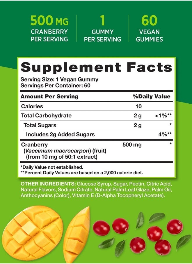Deva Cranberry Gummies | 60 Count | Vegan, Non-GMO & Gluten Free Supplement | Supports Urinary Tract Health | Cranberry Mango Flavor  - Image 2