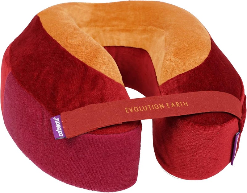 Cabeau Evolution Earth Memory Foam Travel Neck Pillow - The Best Travel Pillow with 360 Head, Neck and Chin Support (Fire), grey, Fire - Image 1