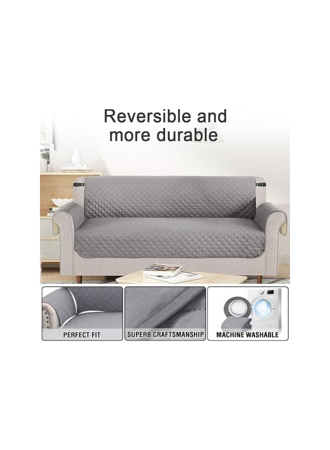 The Bros غطاء أريكة قابل للعكس، غطاء أريكة مقاوم للماء مع أحزمة مرنة غير قابلة للانزلاق، واقي أريكة مبطن للحيوانات الأليفة والأطفال، قابل للغسل - Image 3