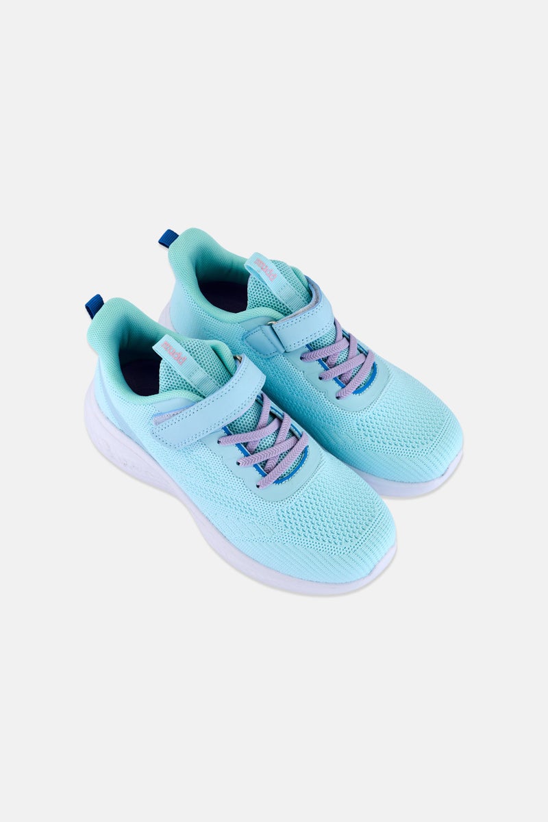 Mudd Kids Girl Velcro Closure Outdoor Shoes, Turquoise - Image 4