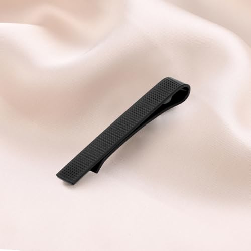 Wynameleri Tie Pin Tie Clip For Men and Boys Matte Frosted Finish Black in Gift Box - Image 3