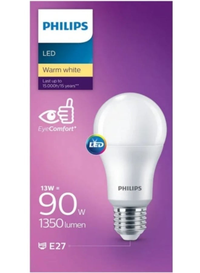 Philips LED Bulb 13W Warm E27 1350 Lumen Energy Saving Long Lasting Light - Image 3