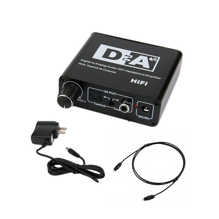 Digital To Analog Fiber Optic Converter Coaxial To 5.1 Channel Audio Decoder 3.5 Earphone Band Adjustment - Image 1