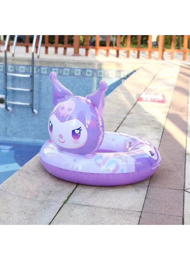 Generic - Kidsren's Cartoon Inflatable Armpit Ring For Men And Women Cute Shape Swimming Ring Beginner Water Auxiliary Toy-The Outer Diameter After Inflation:Specification 70 # The Outer Diameter Is About 58CM After Inflating And The Inner Diameter Is About 26CM-Inner Diameter After Inflating:Cinnamon Dog With Handle - Image 1