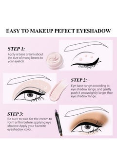 LUXAZA LUXAZA Eyeshadow Primer,Eye primer＆Eyeliner Primer,Cream Matte Eye Shadow Primer On Base.Makeup Looks - Lasts All Day-0.35 oz  - Image 5