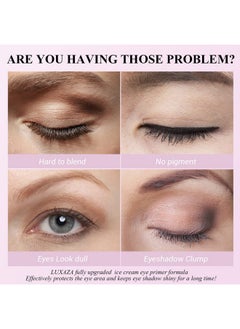 LUXAZA LUXAZA Eyeshadow Primer,Eye primer＆Eyeliner Primer,Cream Matte Eye Shadow Primer On Base.Makeup Looks - Lasts All Day-0.35 oz  - Image 2