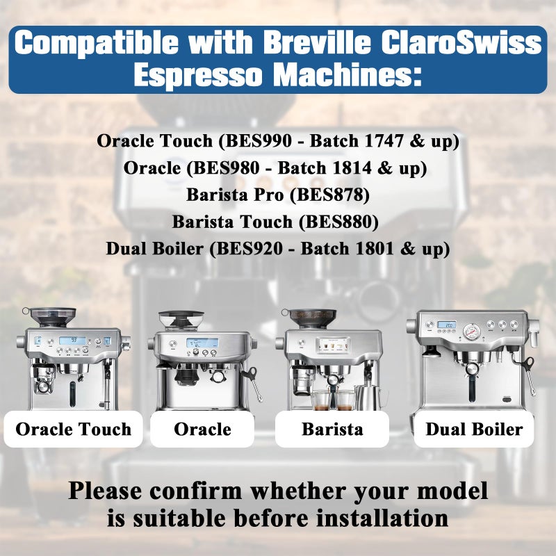 Funmit 4 Pack Replacement Water Filter for Breville Espresso Machine Barista Touch Bes880, Barista Pro BES878, Oracle Touch BES990, Oracle BES980, Dual Boiler BES920 Bambino ClaroSwiss Sage by Funmit - Image 5