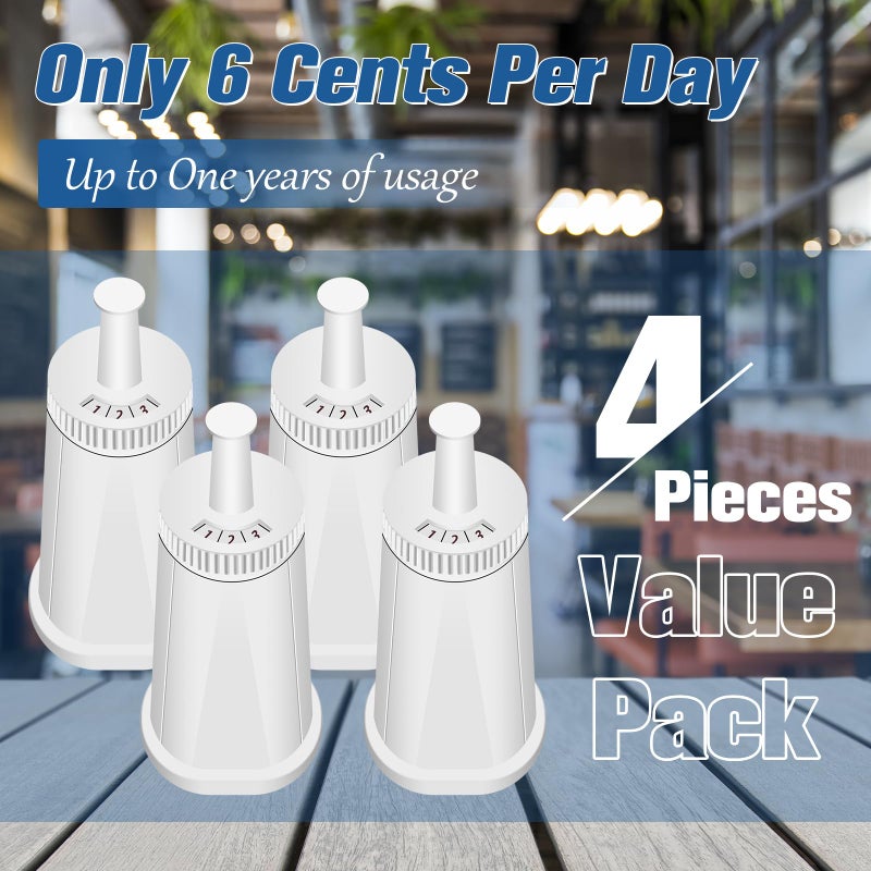 Funmit 4 Pack Replacement Water Filter for Breville Espresso Machine Barista Touch Bes880, Barista Pro BES878, Oracle Touch BES990, Oracle BES980, Dual Boiler BES920 Bambino ClaroSwiss Sage by Funmit - Image 2