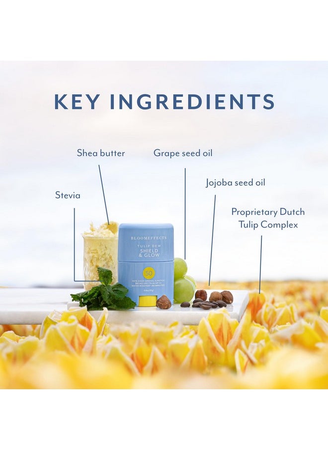 BLOOMEFFECTS Bloomeffects - Tulip Dew Shield & Glow SPF Sunstick with Broad Spectrum Mineral SPF 50 (Water-Resistant Up To 80 Minutes) | Cruelty-Free Clean Beauty (0.6 oz | 17 g)  - Image 3