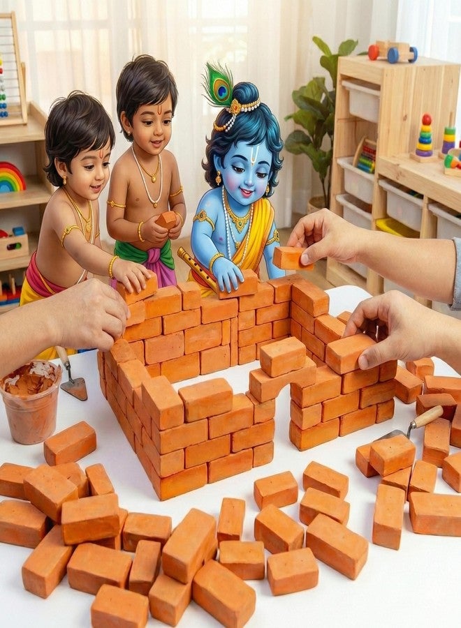 LALLA Toys Miniature Brick for Construction Play, Build a Model Home, Mini Wall, Doll House, School Project, Corporate Tower Model, Building for Kids and DIY, Learning Kit, Gift for Kids (50 Pieces) - Image 5
