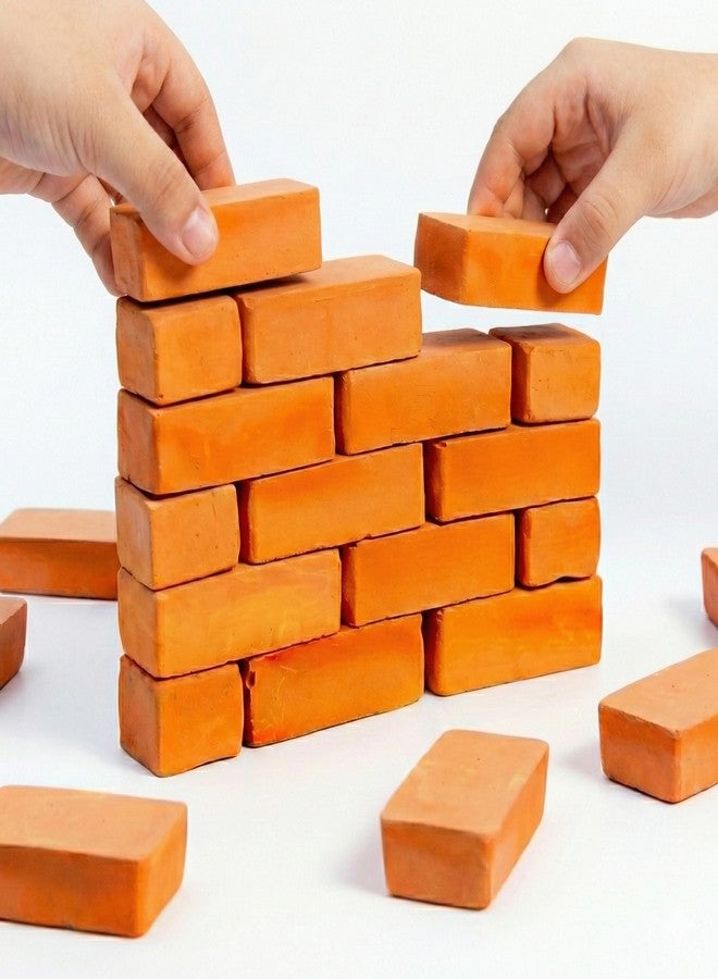 LALLA Toys Miniature Brick for Construction Play, Build a Model Home, Mini Wall, Doll House, School Project, Corporate Tower Model, Building for Kids and DIY, Learning Kit, Gift for Kids (50 Pieces) - Image 1