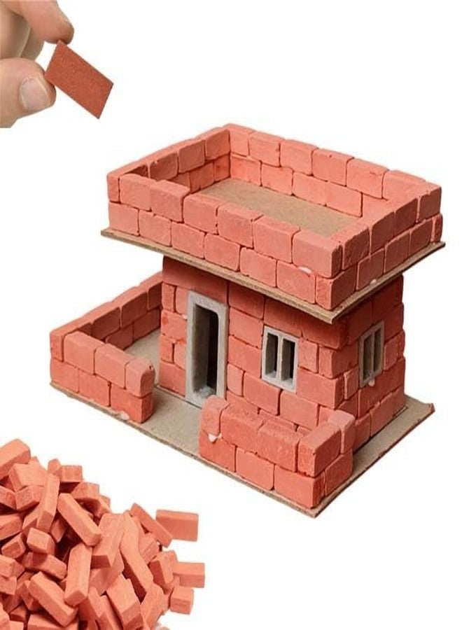LALLA Toys Miniature Brick for Construction Play, Build a Model Home, Mini Wall, Doll House, School Project, Corporate Tower Model, Building for Kids and DIY, Learning Kit, Gift for Kids (50 Pieces) - Image 4