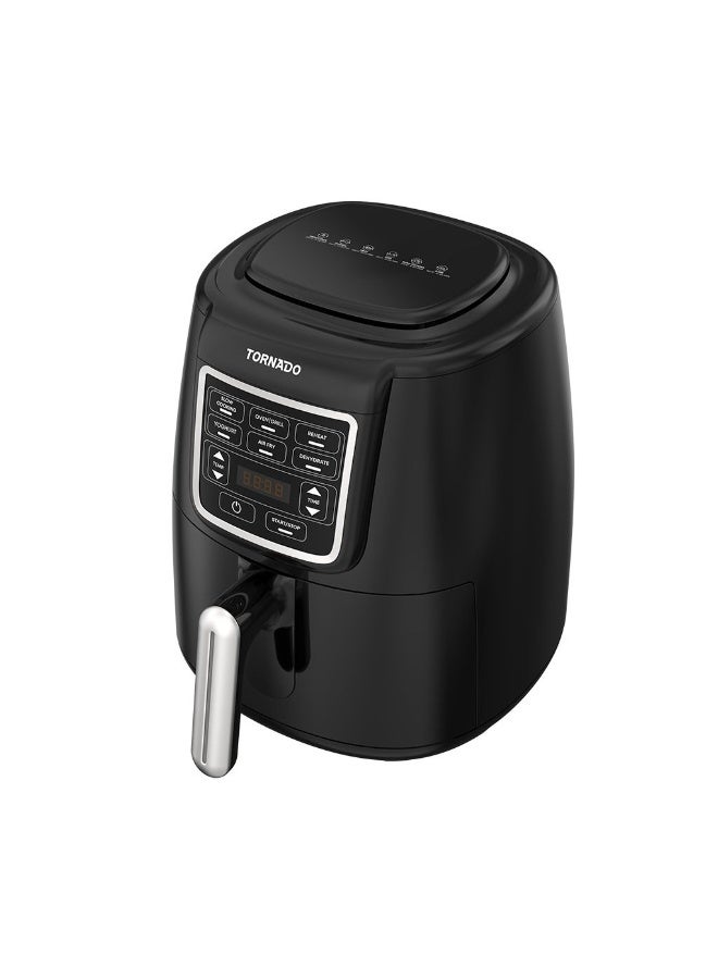 تورنيدو 💨 قلاية تورنيدو الهوائية بدون زيت - شاشة LED رقمية - سعة 4 لتر (أسود × فضي THF-1554D-XL-BS) - Image 1