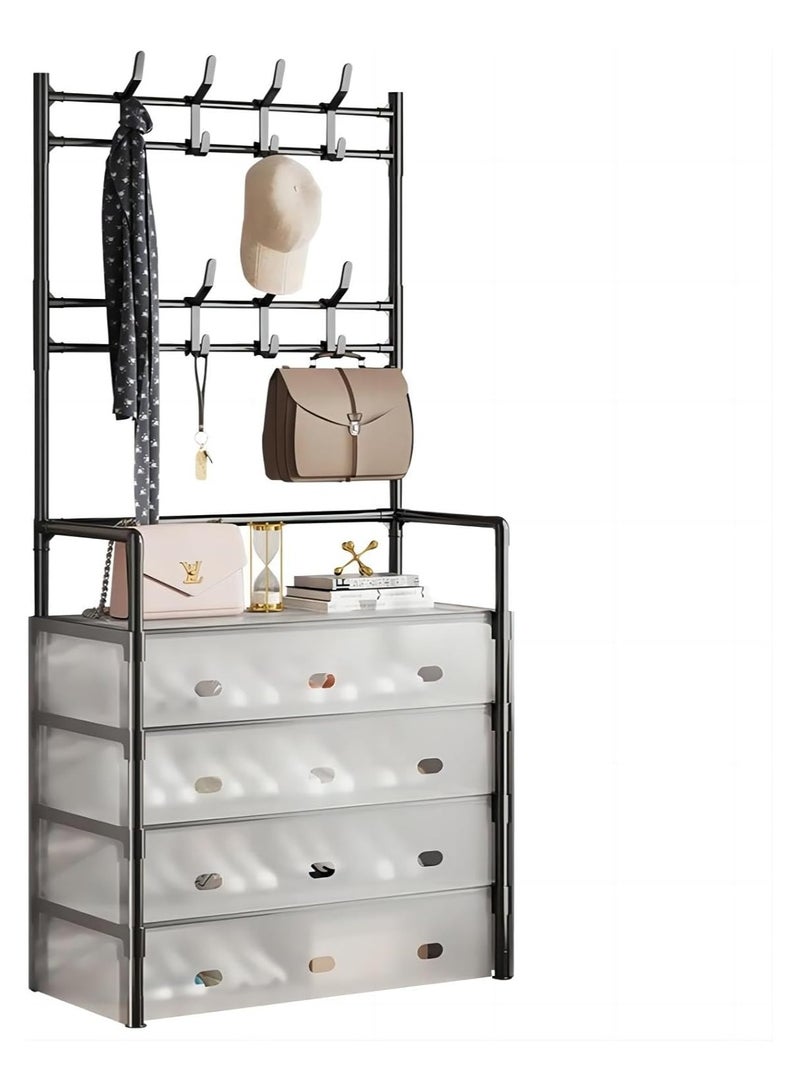 DubaiGallery Multi-layer Shoe and Hat Rack - Easy Assembly, Economical Dustproof Storage, Space-Saving Hanging Closet Organizer for Bedroom, Dorm, and Entryway - Image 2
