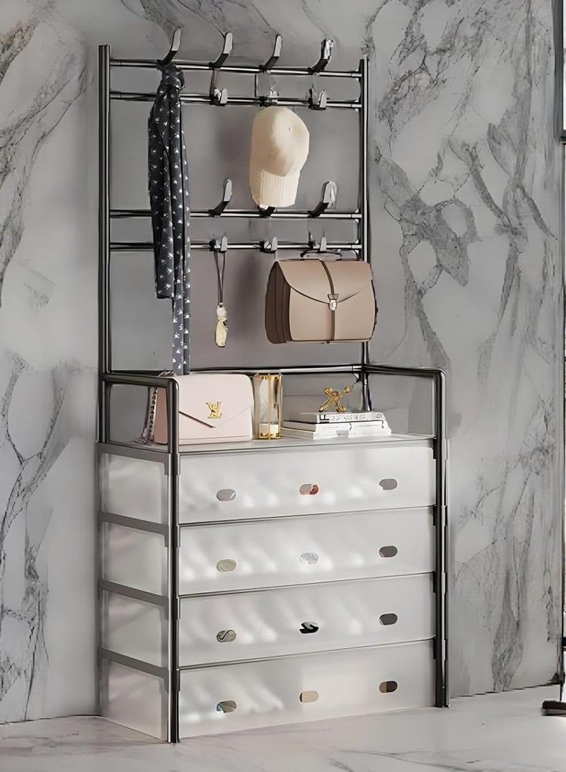 DubaiGallery Multi-layer Shoe and Hat Rack - Easy Assembly, Economical Dustproof Storage, Space-Saving Hanging Closet Organizer for Bedroom, Dorm, and Entryway - Image 3