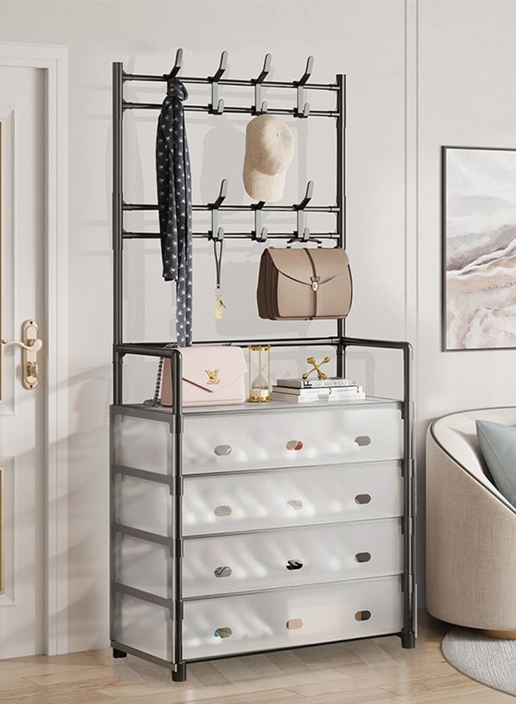 DubaiGallery Multi-layer Shoe and Hat Rack - Easy Assembly, Economical Dustproof Storage, Space-Saving Hanging Closet Organizer for Bedroom, Dorm, and Entryway - Image 4