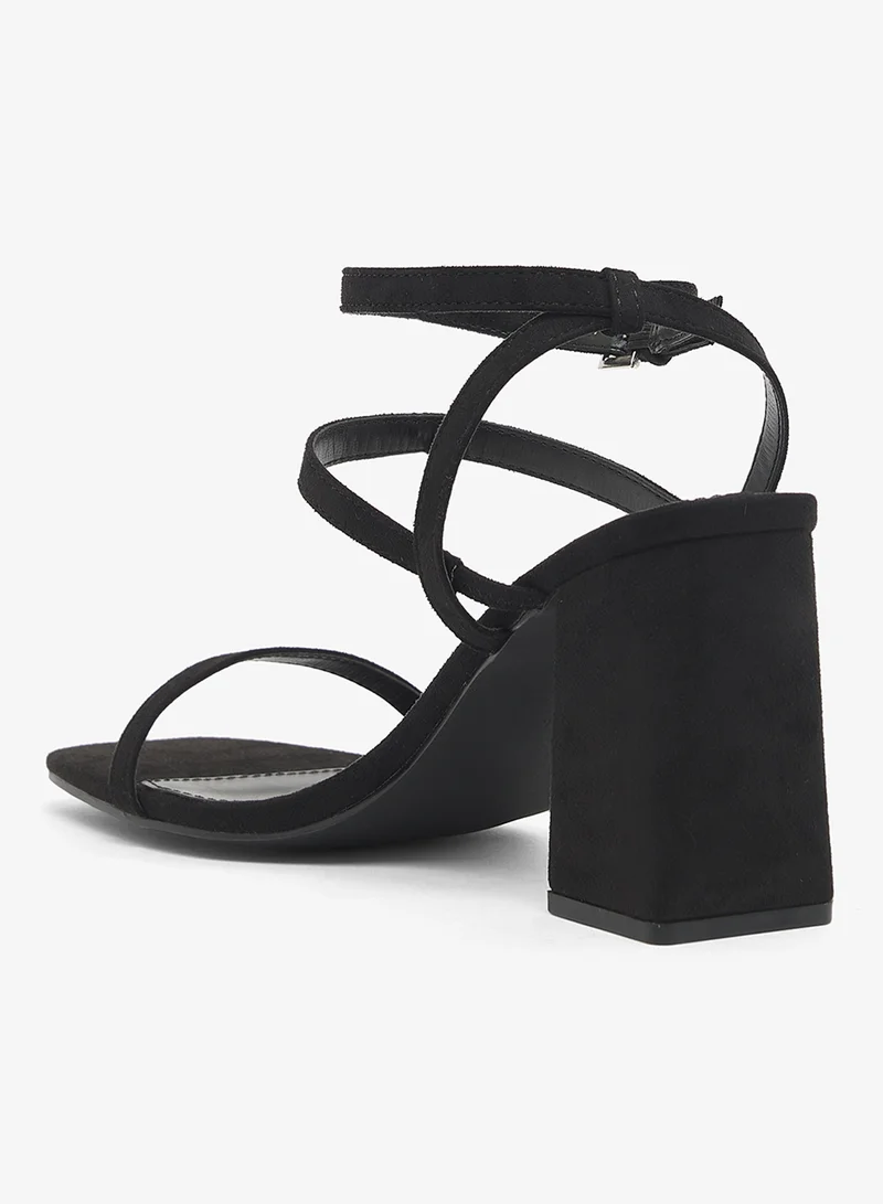 RAID  Faux Suede Block Heel Strappy Sandals for Women | Best Price UAE