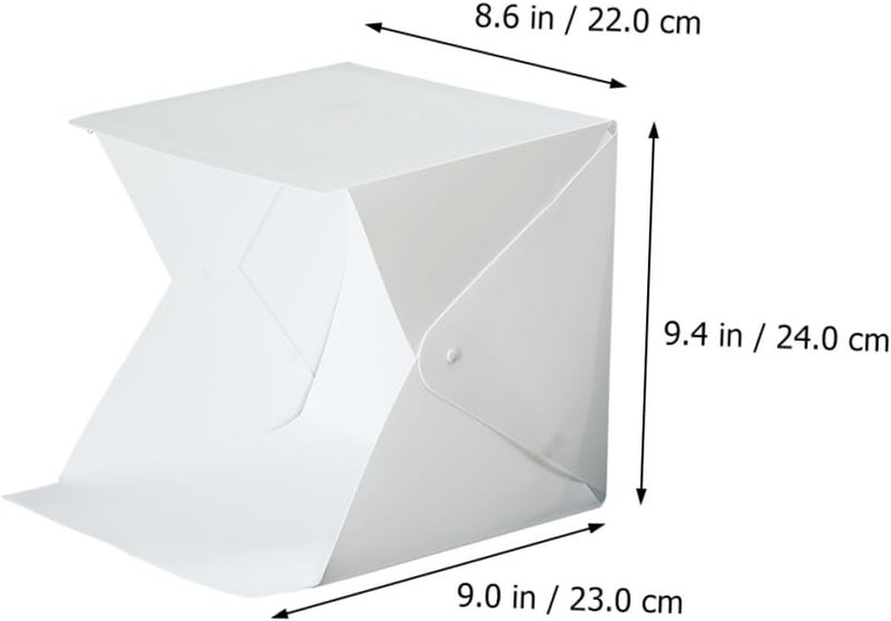 VILLCASE صندوق خيمة التصوير الضوئي المصغر 20 سم، صندوق إضاءة ناعم قابل للطي محمول مع 4 خلفيات ملونة لتصوير المنتجات والتصوير في الاستوديو - Image 2