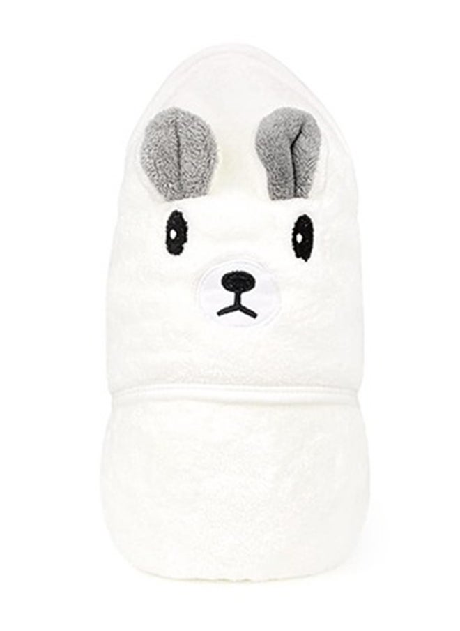 Bebiland Baby Bath Towel With Hood, Bear Hooded Towel Baby, Soft and Thick, for Baby Bathing, Baby Gift, White  - Image 2