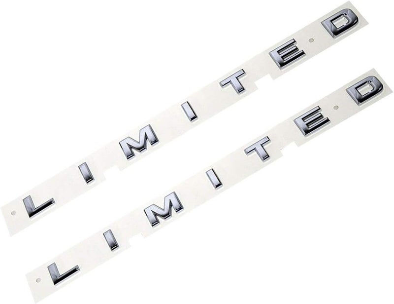 EmbRoom 2pcs Limited Emblems, Chrome Side Badge Nameplate Stickers for Trucks - Image 1