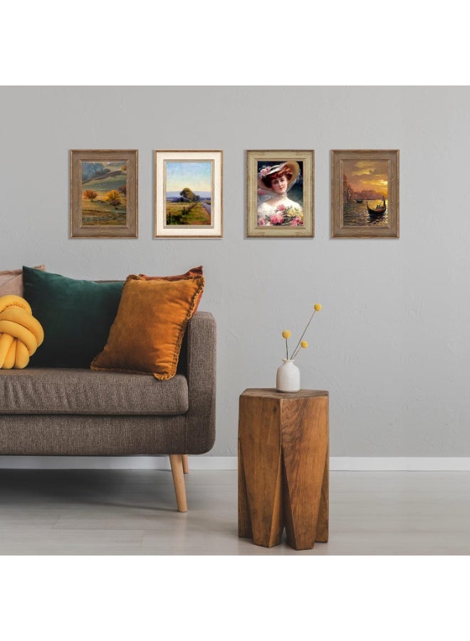 NANAO طقم إطارات صور ريفية 3 عبوات بحجم 4x6 بوصة، إطار بلاستيكي متآكل للتعليق على الحائط أو العرض على الطاولة - Image 4