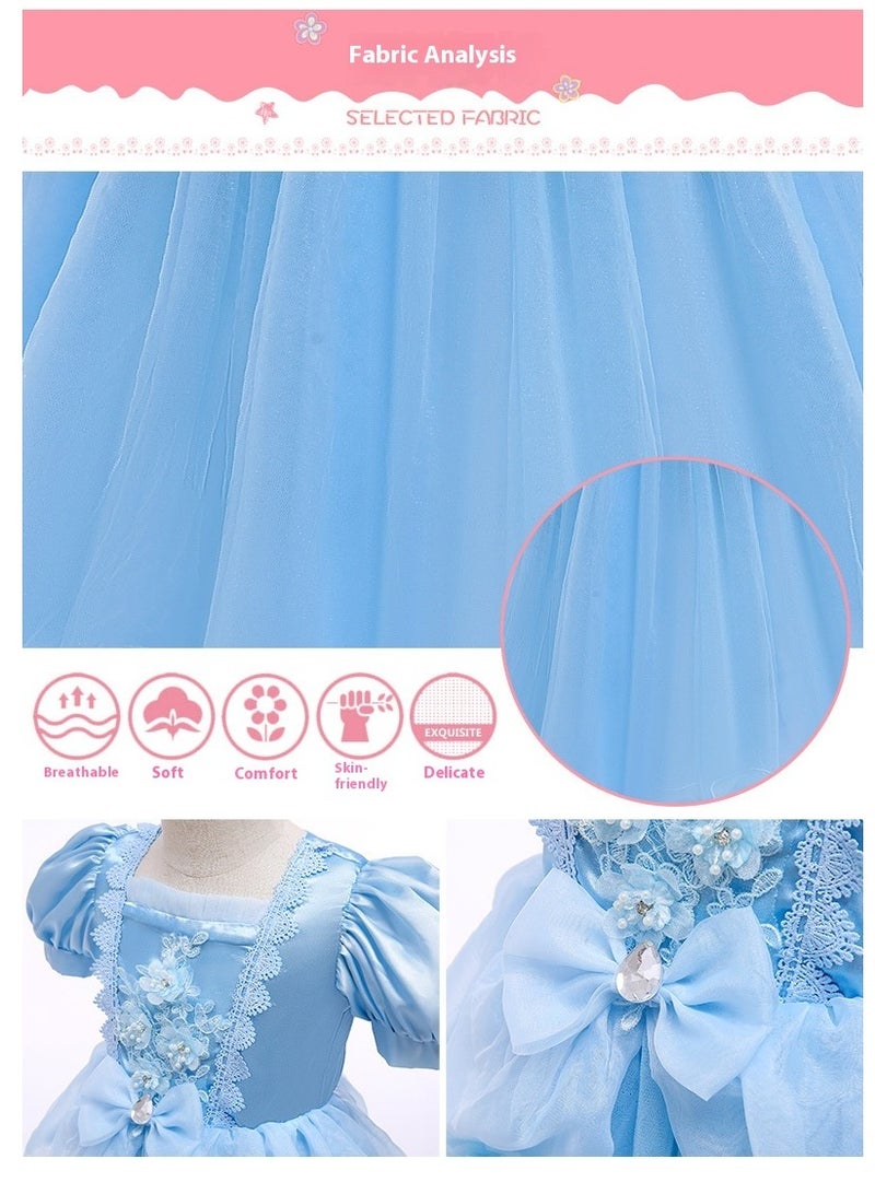Bluejw Cinderella Princess Dress Costume For Girls Kids Dress Up With Accessories Birthday Party Cosplay Outfits - Image 5