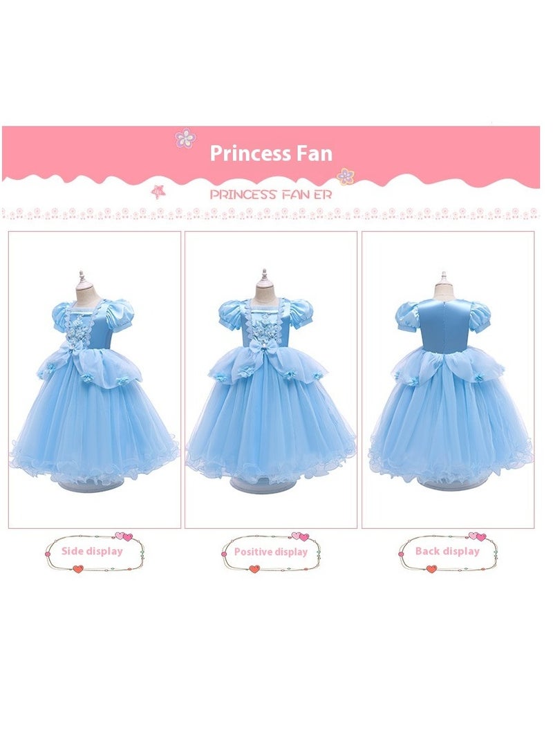 Bluejw Cinderella Princess Dress Costume For Girls Kids Dress Up With Accessories Birthday Party Cosplay Outfits - Image 3