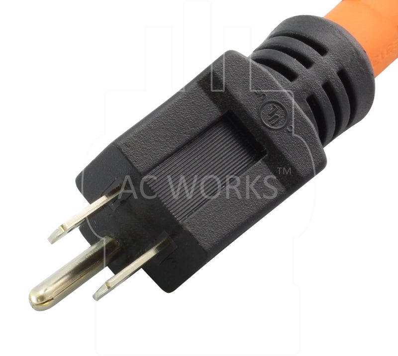 AC WORKS Locking Adapter Household 15Amp 5-15P Plug to Locking 20Amp L5-20R Female Connector (Flexible) - Image 3