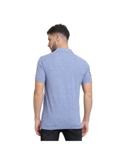 Van Heusen Van Heusen Men Sport Varsity Inspired Polo Regular Fit T-Shirt-100% Combed Cotton-Short Sleeve, Dual Coloured Collar_70017_Sky Bluejaspee_L  - Image 3