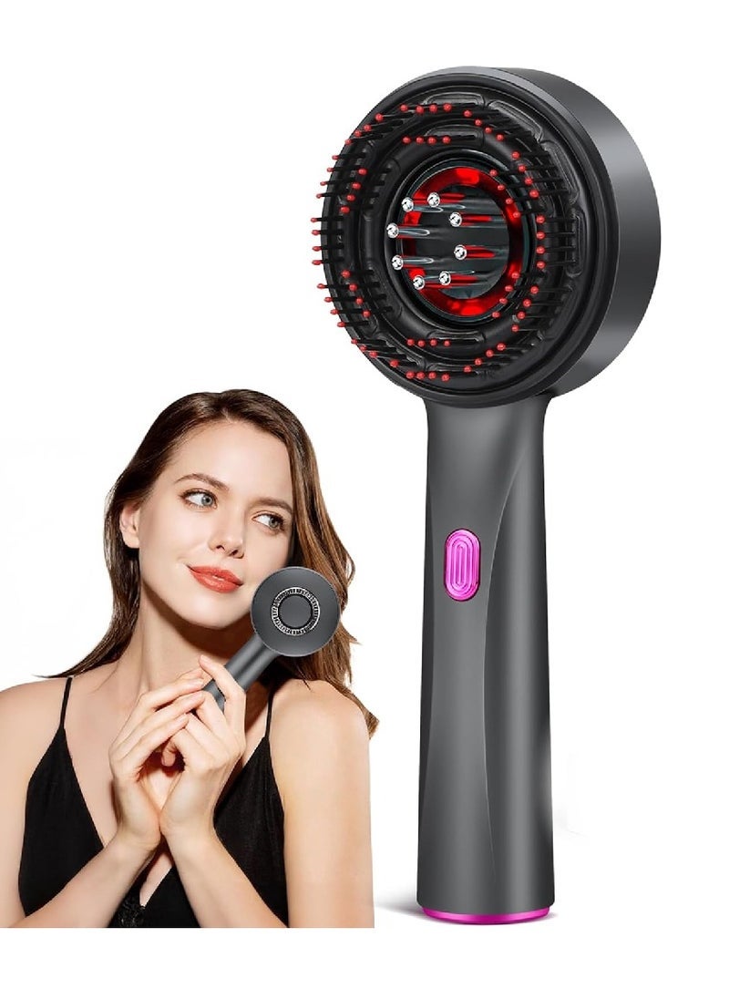 ELTRAZONE 3-in-1 Hair Oil Applicator & Electric Scalp Massager – IPX7 Waterproof Hair Scrubber Brush for Hair Growth & Relaxation, Deep Cleaning Scalp Massage Tool, Rechargeable Head Massager for Home, Travel & Gifting – Black - Image 1