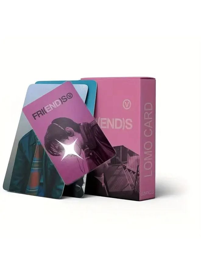 55 قطعة بطاقات لومو خشبية مطبوعة ملونًا من الوجهين، تذكارات جمع لمناسبات عيد الميلاد والتحصيل الدراسي كهدايا - Image 3